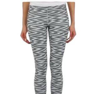 Nike Women's All Over Print AOP Striped Leggings Large Gray Size Small